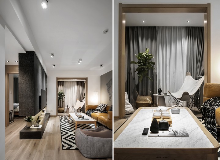 上海装修案例现代风格装修效果，充满阳光味道的居室！