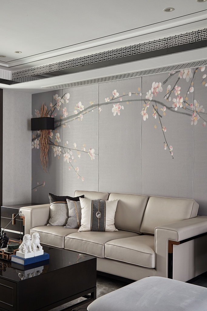 新中式风格案例，淡雅奢美的三居室！