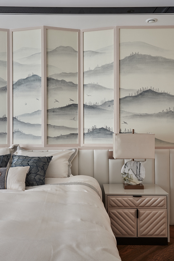 新中式风格案例，淡雅奢美的三居室！